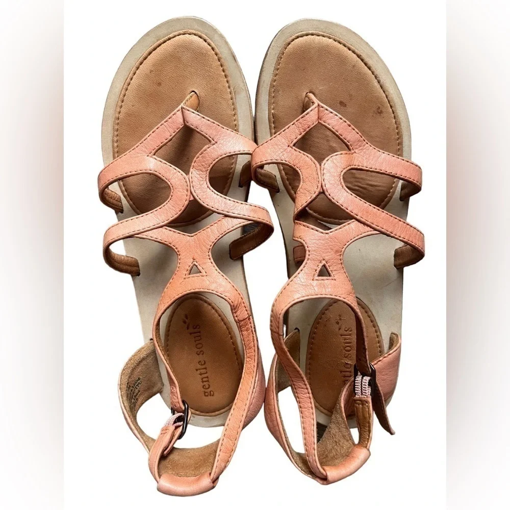 Gentle Souls Upon A Star corral Gladiator Sandal Size 7.